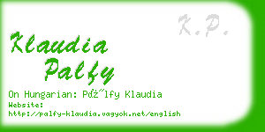 klaudia palfy business card